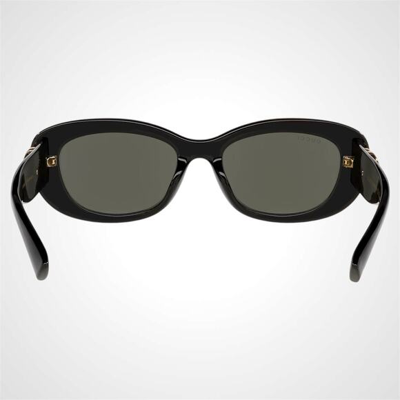 New GUCCI Sunglasses Black Oval Round Gold Metal GG 53mm Authentic Gucci - Picture 5 of 8